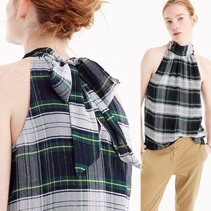 J. Crew Plaid Tartan Halter Top